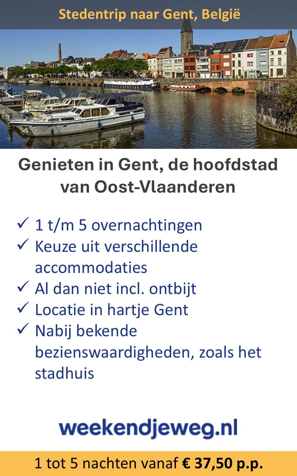 Weekendjeweg.nl – België – stedentrip – Gent