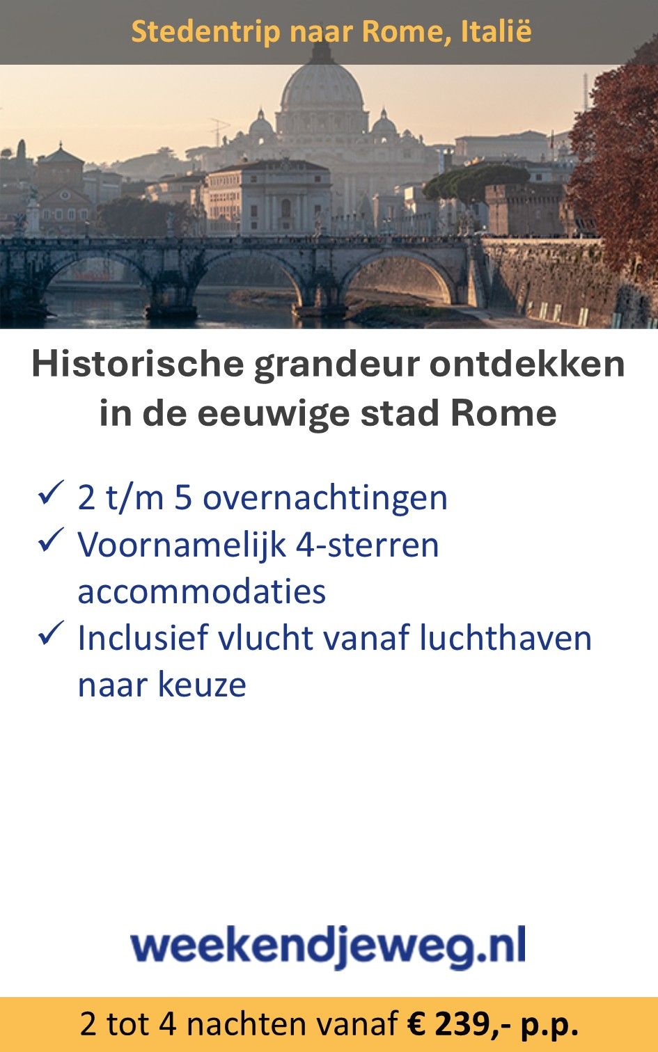 Weekendjeweg.nl – Italië – stedentrip – Rome
