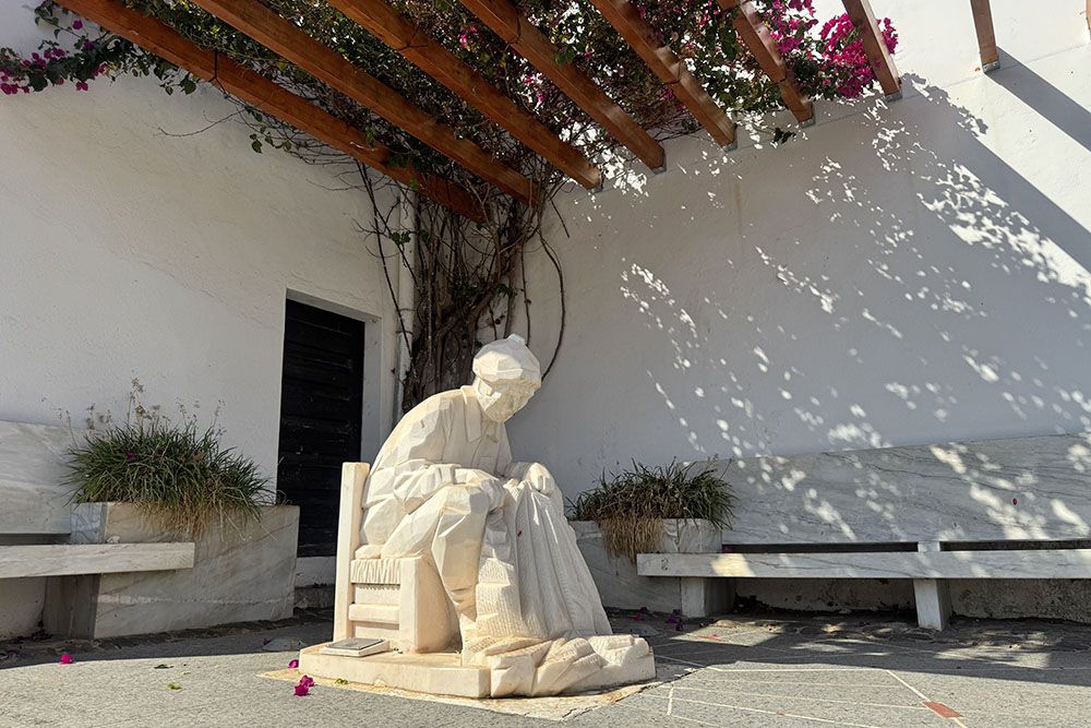 Standbeeld van visser in Alcoutim