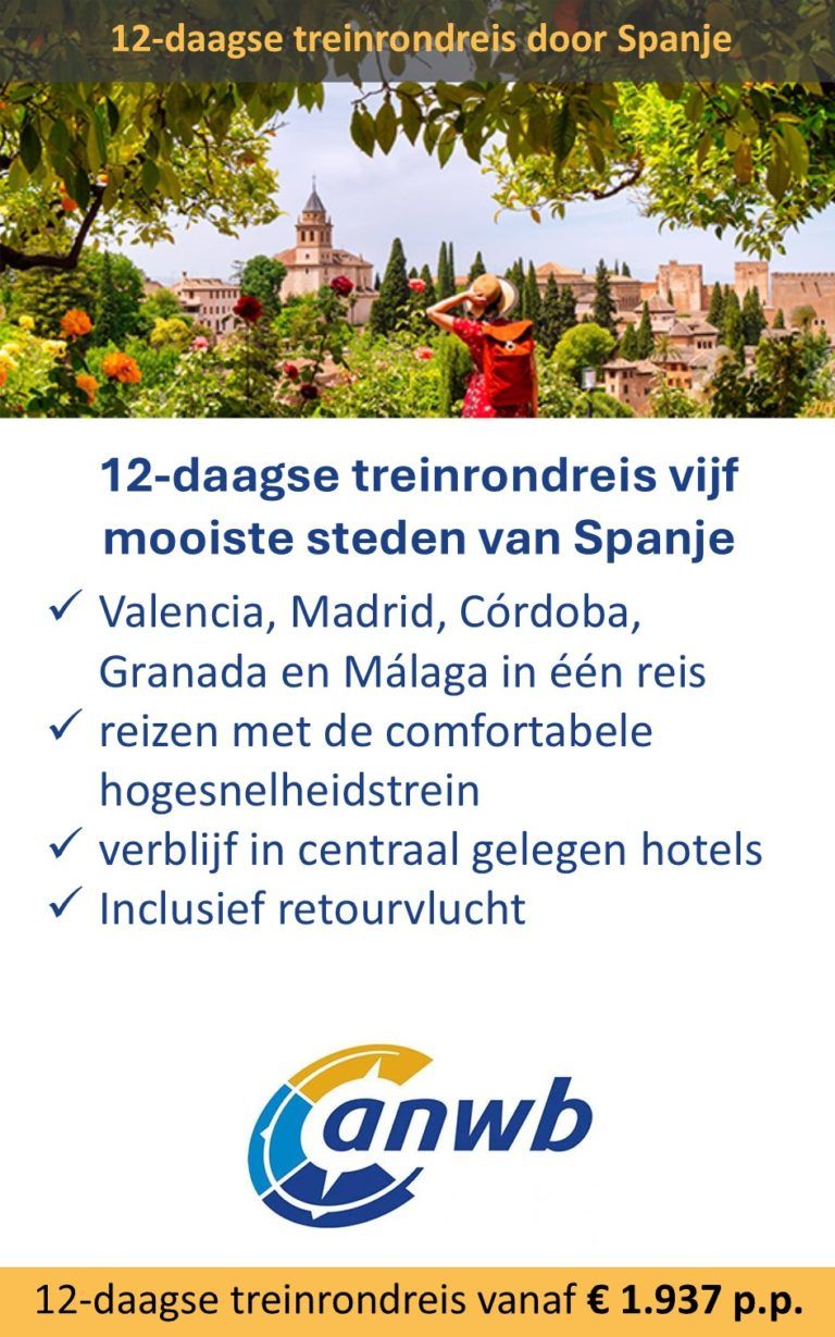 ANWB – Spanje – treinrondreis – 5 steden