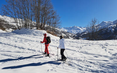 Sneeuwschoenwandelen en langlaufen in Les Menuires