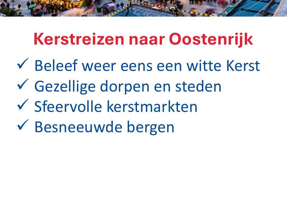 De Jong Intra – kerstreizen – Oostenrijk