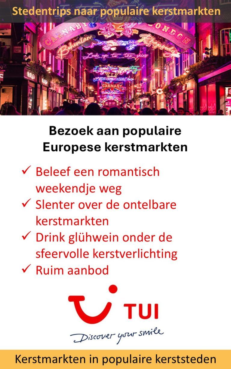 TUI – kerstshoppen – diverse steden