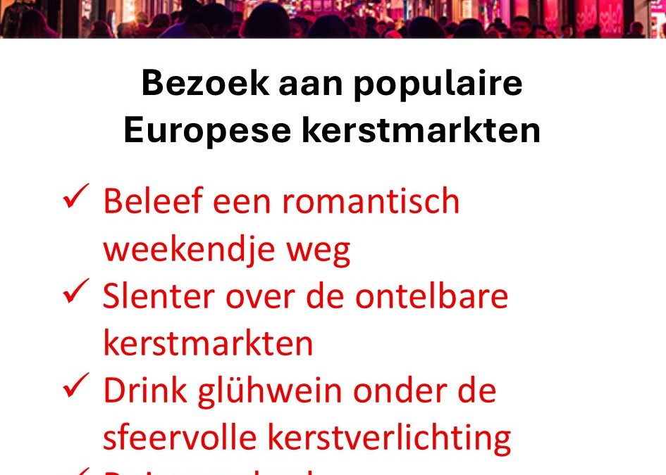 TUI – kerstshoppen – diverse steden