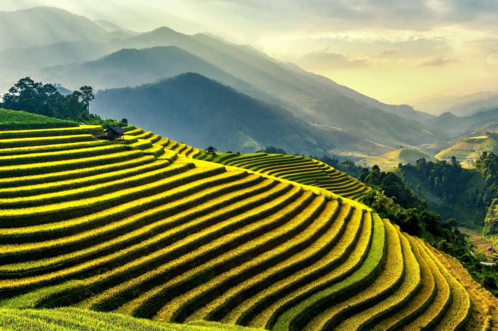 Zonsondergang op West-Papoea