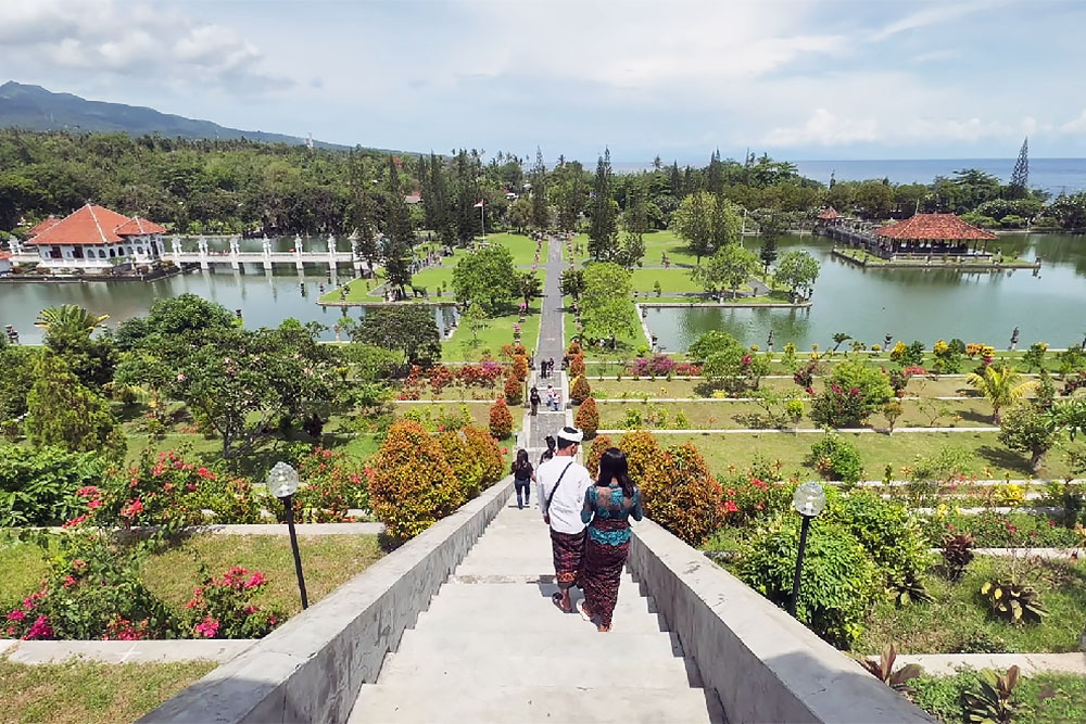 Uitzicht op Taman Ujung