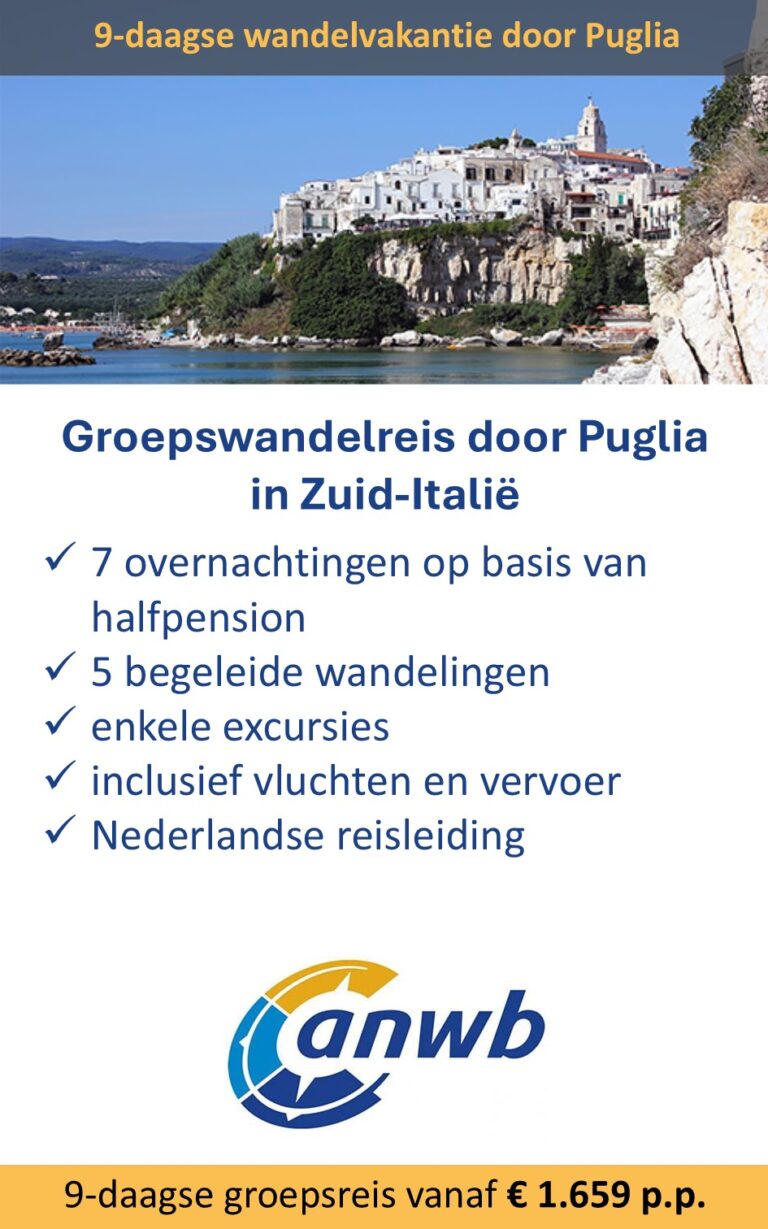ANWB – Italië – groepswandelvakantie – Puglia