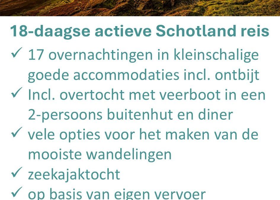 Better Places – Schotland – actieve rondreis – 18 dagen
