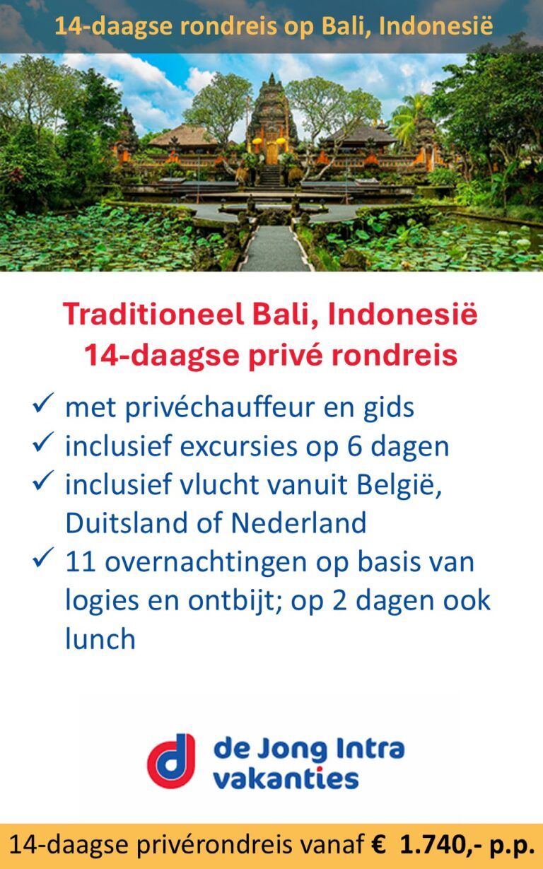 De Jong Intra – Indonesie – rondreis Bali
