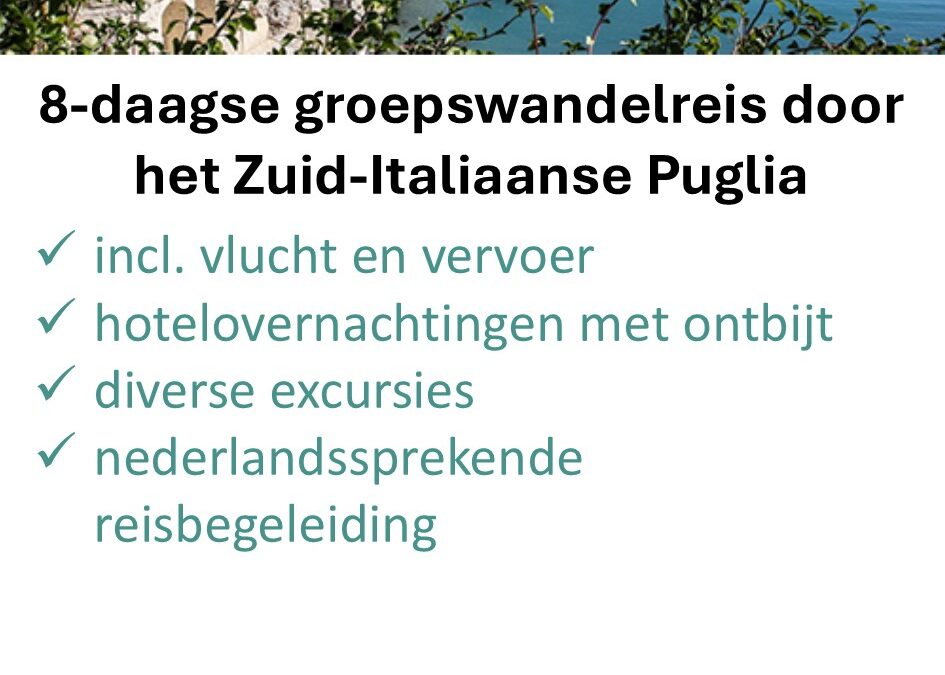 Djoser – Italië – groepswandelreis – 8 dagen – Puglia
