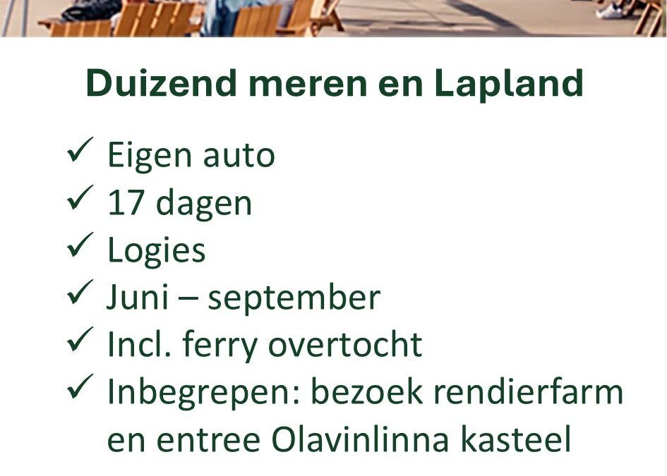 Voigt Travel – Finland – rondreis – Duizend meren en Lapland