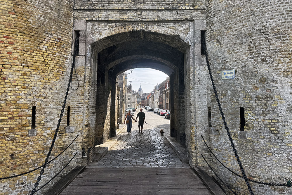 Ophaalbrug van vestingstad Bergues