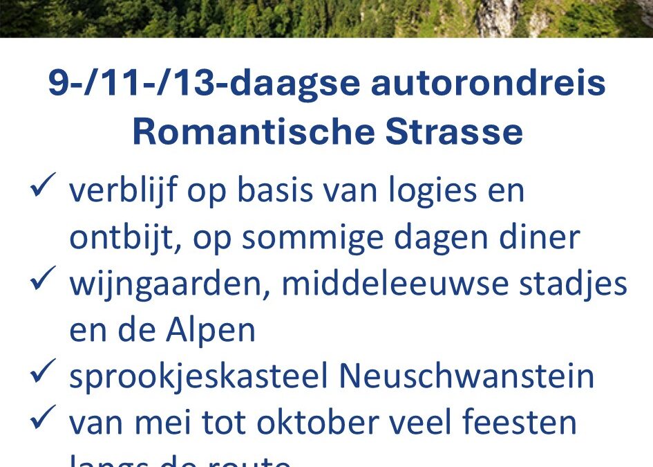 ANWB – Duitsland – autorondreis – Romantische Strasse