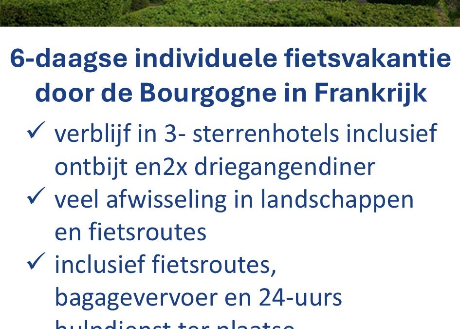 ANWB – Frankrijk – fietsvakantie – Bourgogne
