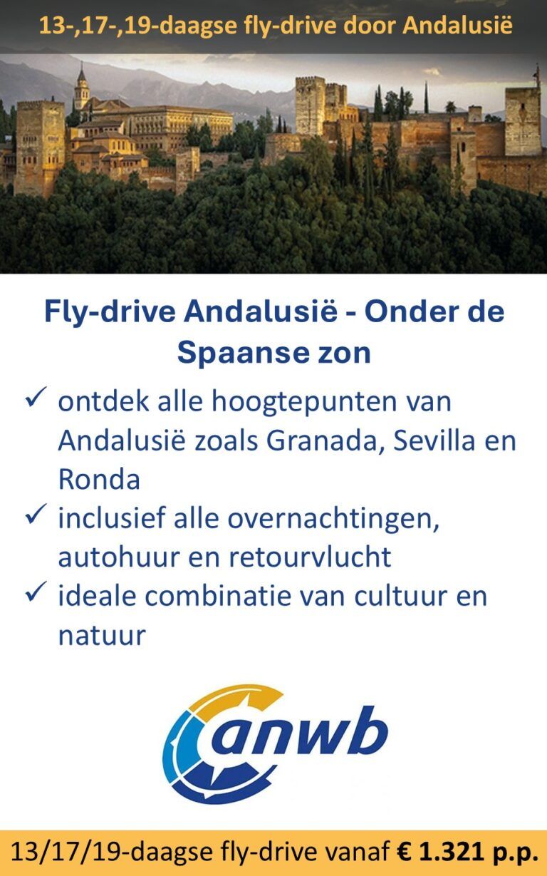ANWB – Spanje – fly-drive – Andalusië