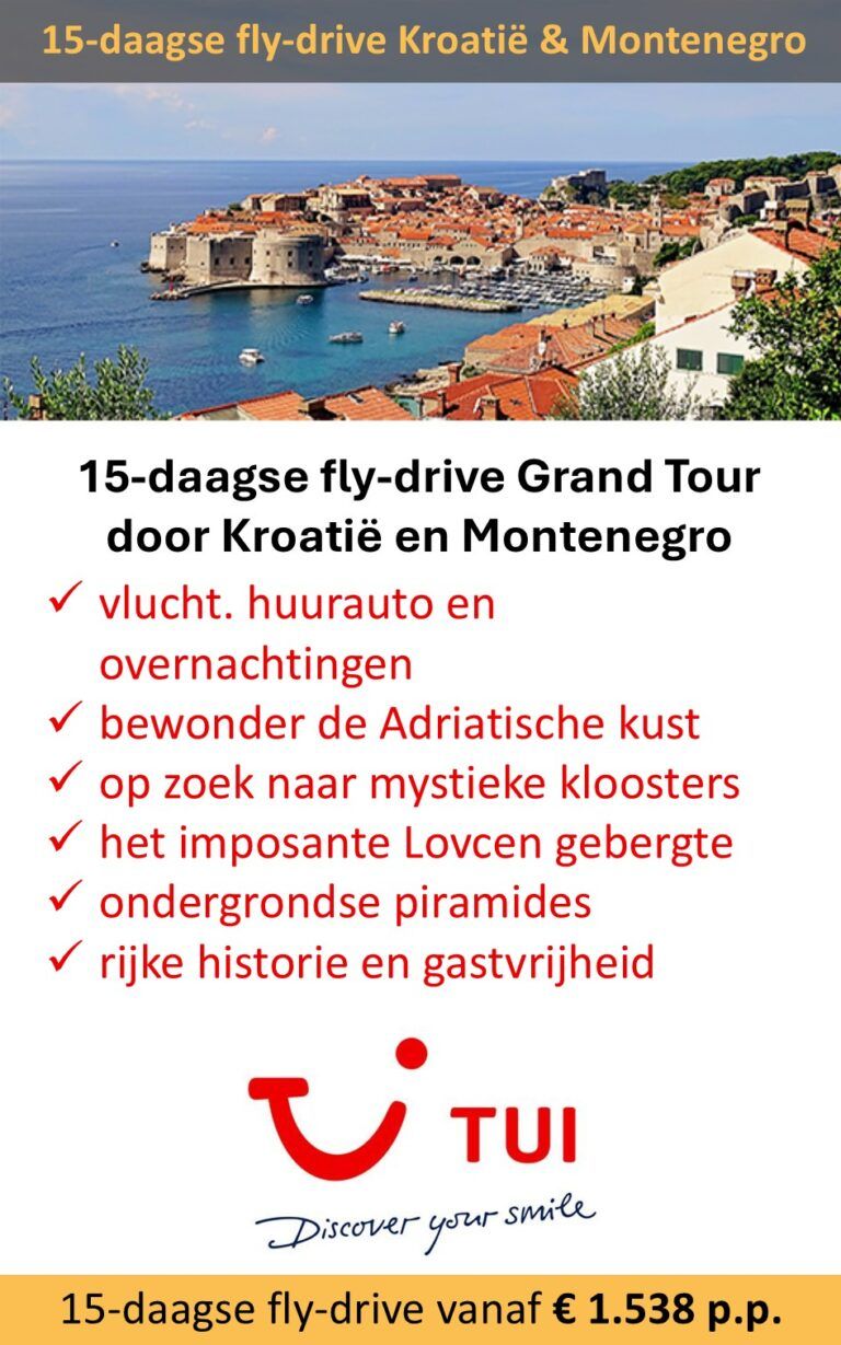 TUI – Kroatië – Montenegro – fly-drive – 15 dagen