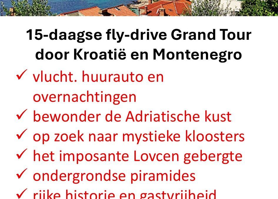 TUI – Kroatië – Montenegro – fly-drive – 15 dagen