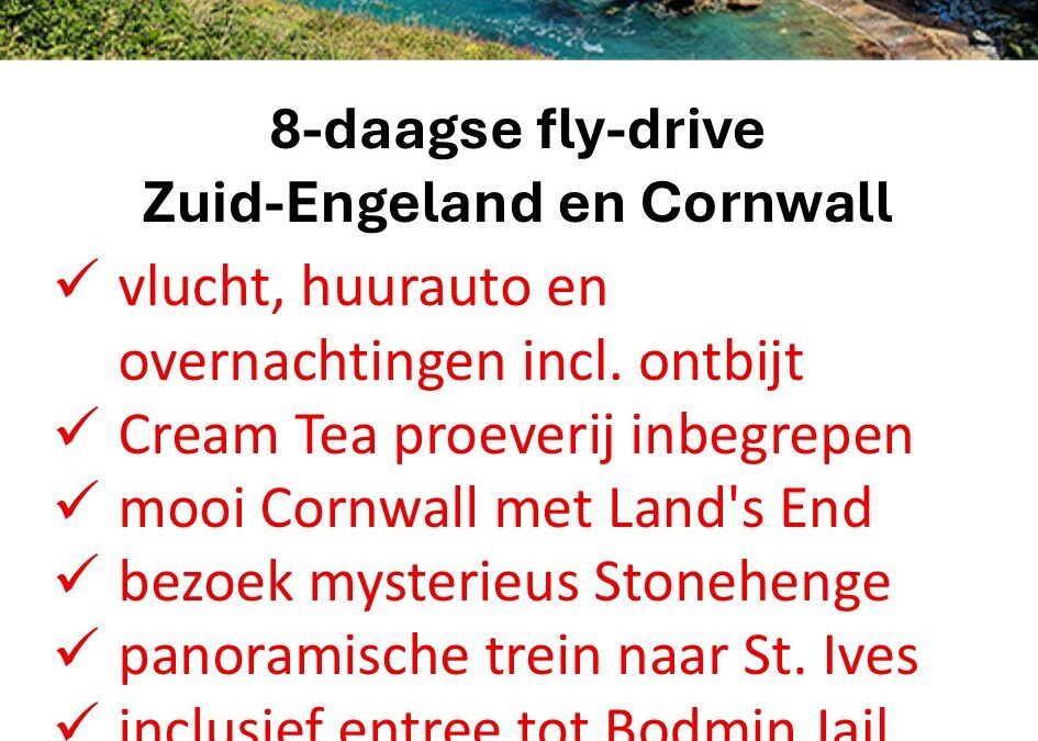 TUI – Engeland – fly-drive – 8 dagen