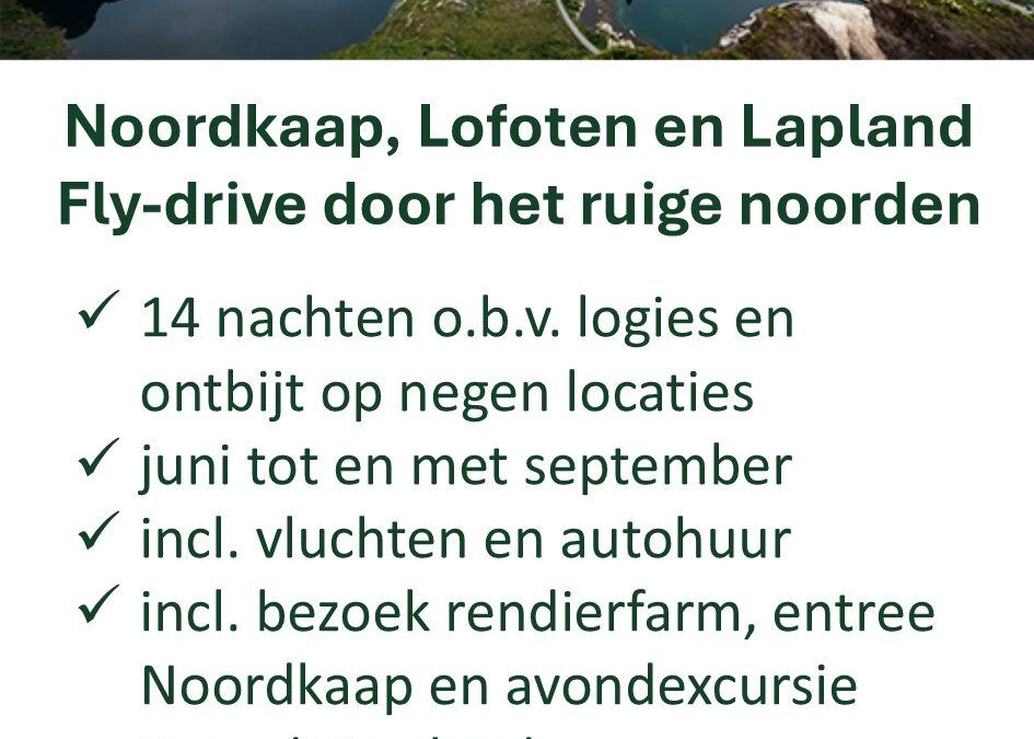 Voigt Travel – Noord-Scandinavië – fly-drive – Noordkaap Lofoten Lapland