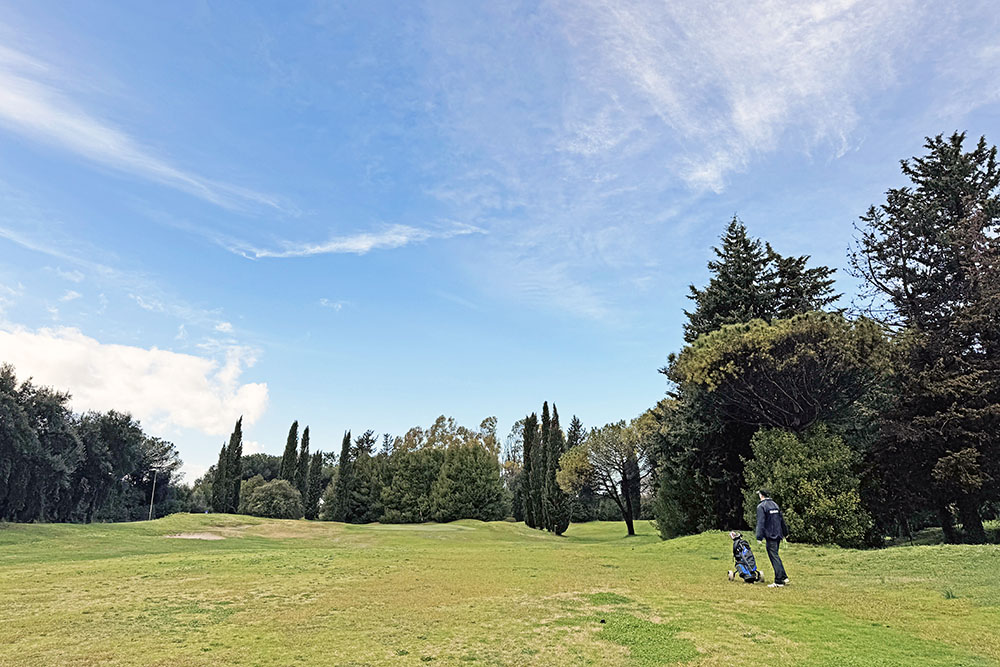 Mos op de fairways bij Parco dei Medici 