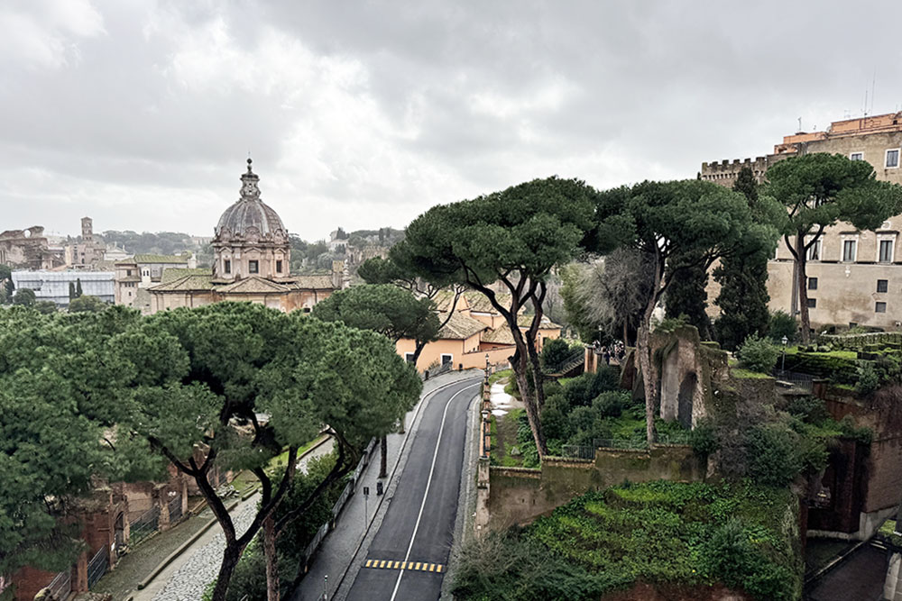 Willekeurige weg door Rome