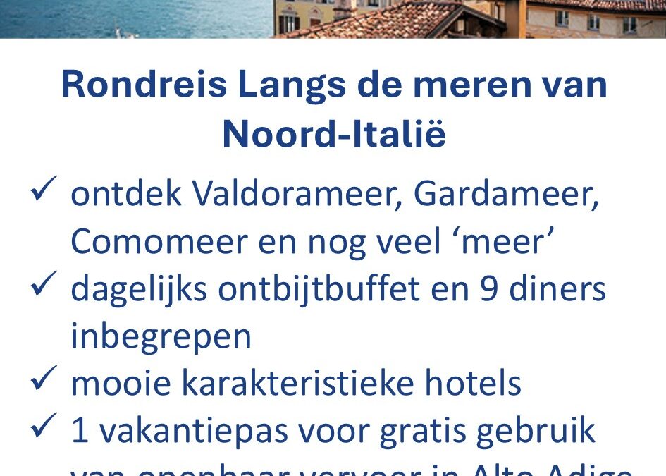 ANWB – Italië – roadtrip – merengebied