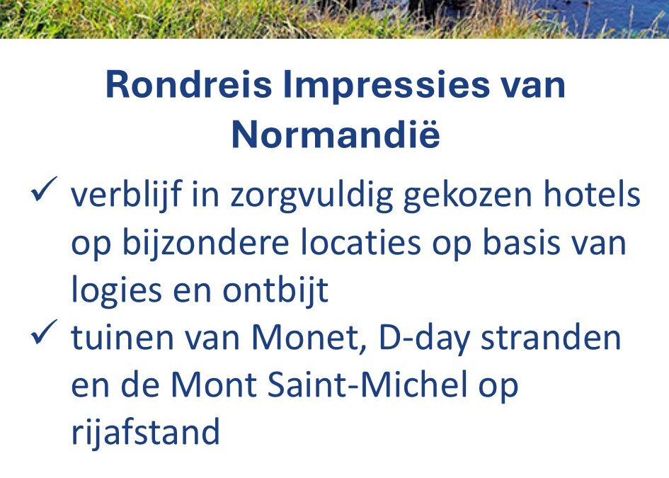 ANWB – Frankrijk – roadtrip – Normandië