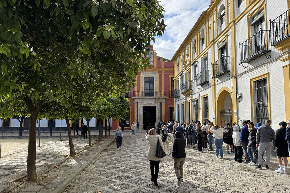 Zij-ingang bij het Real Alcázar in Sevilla
