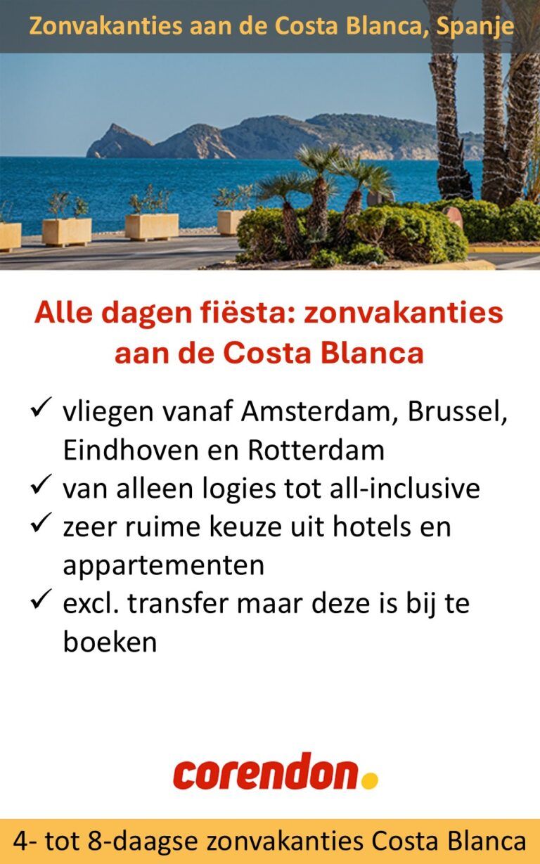 Corendon – Costa Blanca – zonvakanties