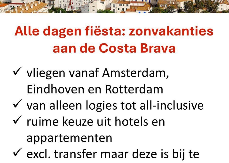 Corendon – Costa Brava – zonvakanties