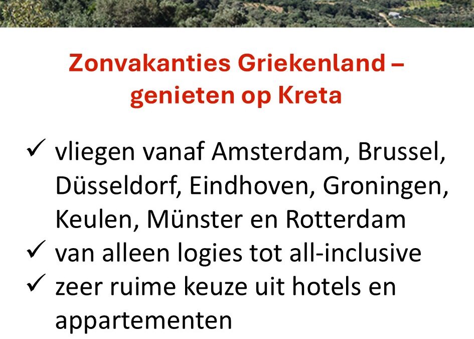 Corendon – Griekenland – Kreta – zonvakanties