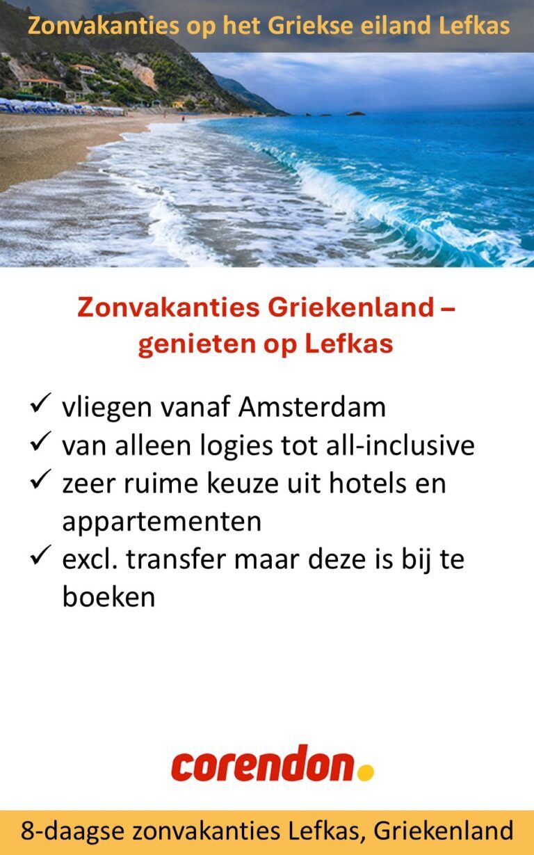 Corendon – Griekenland – Lefkas – zonvakanties