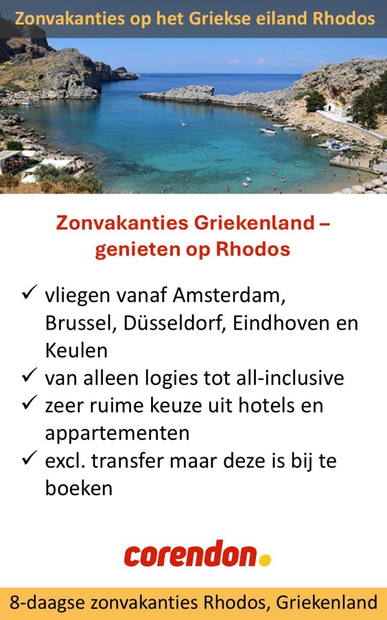 Corendon – Griekenland – Rhodos – zonvakanties