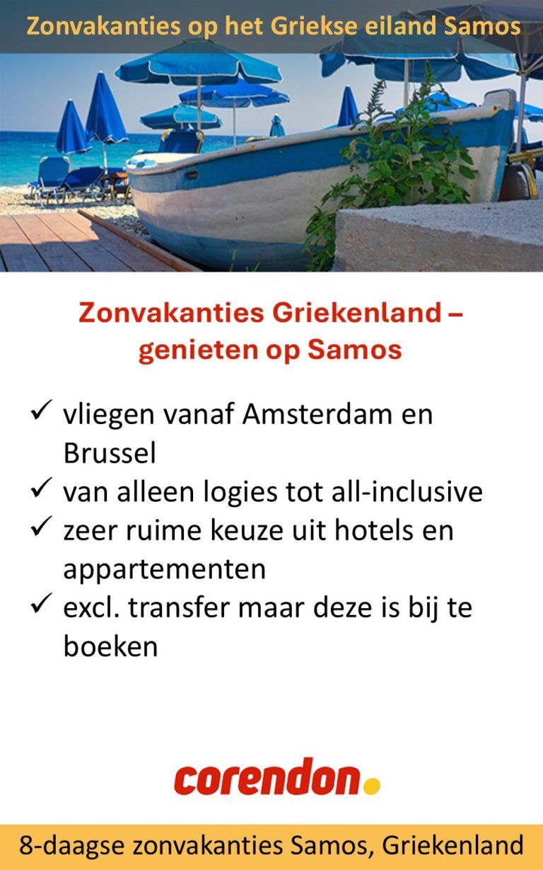 Corendon – Griekenland – Samos – zonvakanties