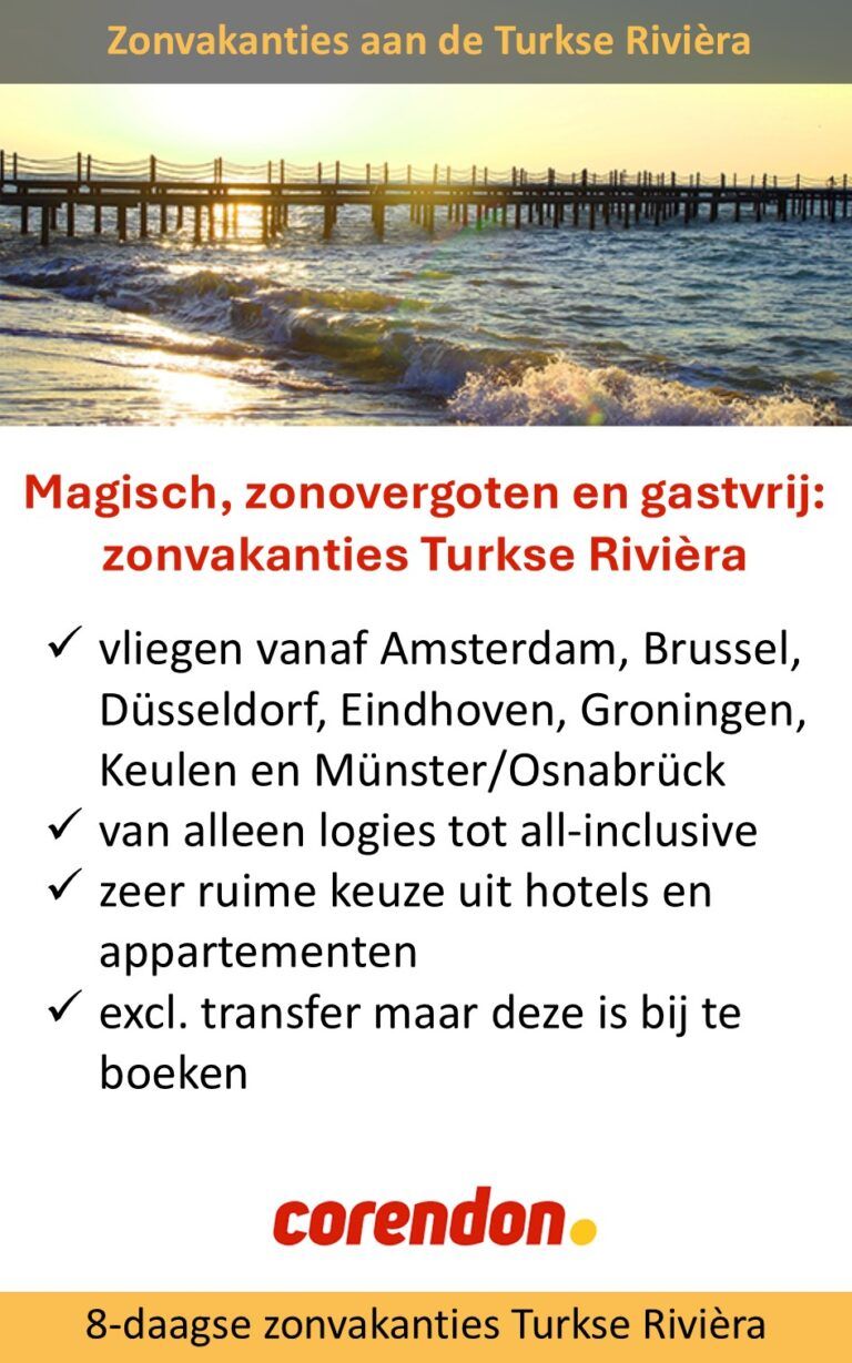 Corendon – Turkije – Turkse Rivièra – zonvakanties