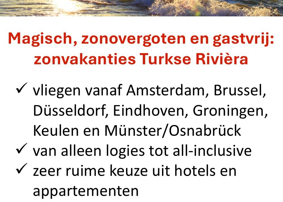 Corendon – Turkije – Turkse Rivièra – zonvakanties