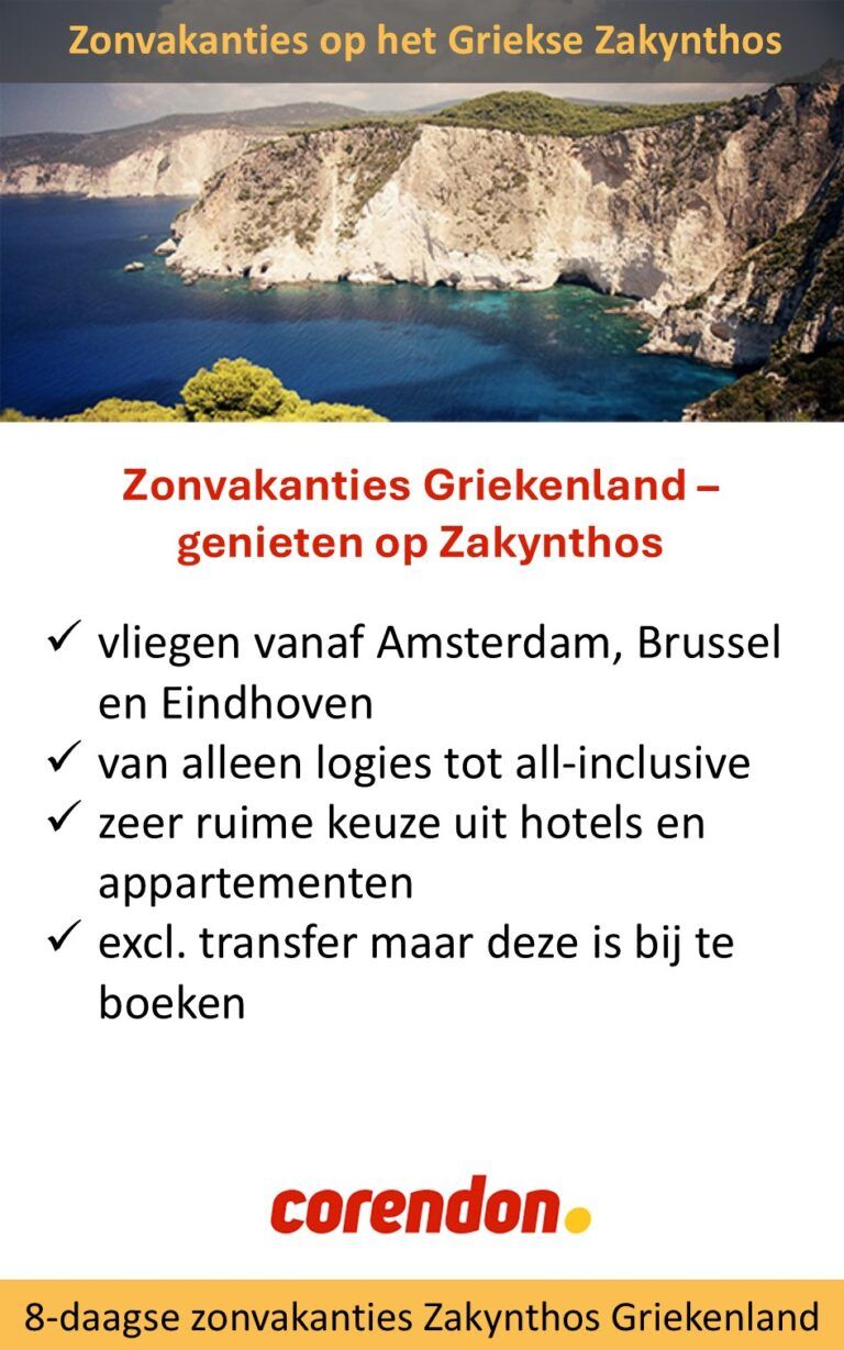 Corendon – Griekenland – Zakynthos – zonvakanties
