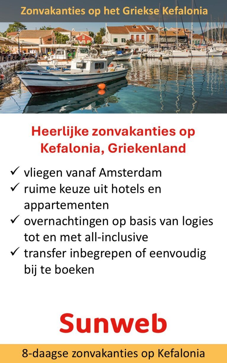 Sunweb – Griekenland – Kefalonia – zonvakanties