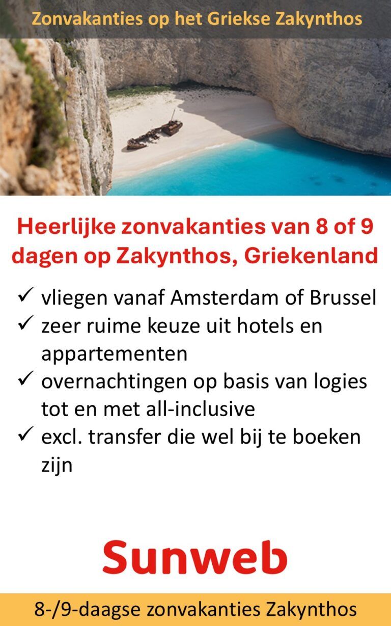 Sunweb – Griekenland – Zakynthos – zonvakanties