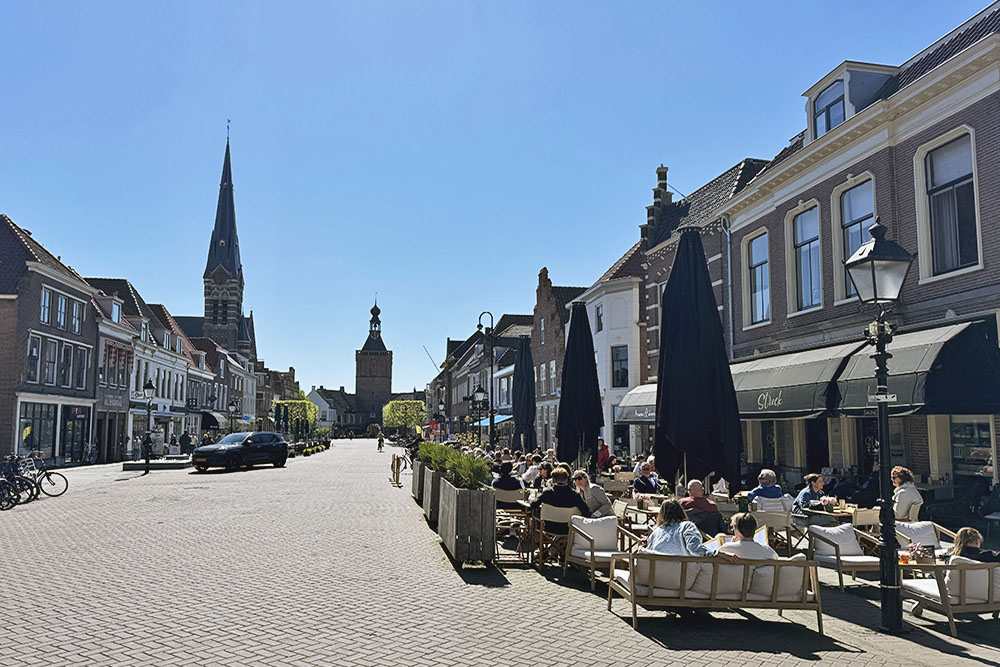 Terrassen in het centrum van Culemborg