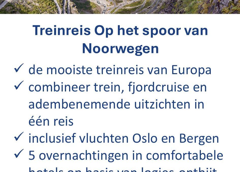 ANWB – Noorwegen – treinrondreis – Noorwegen