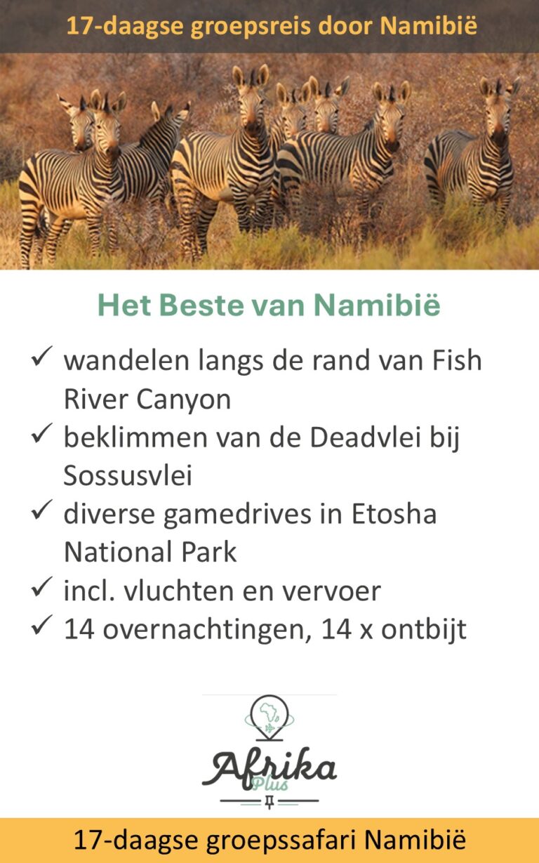 Afrika Plus – Namibië – 17 dagen – groepsreis