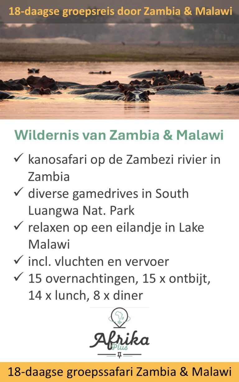 Afrika Plus – Zambia en Malawi – 18 dagen – groepsreis