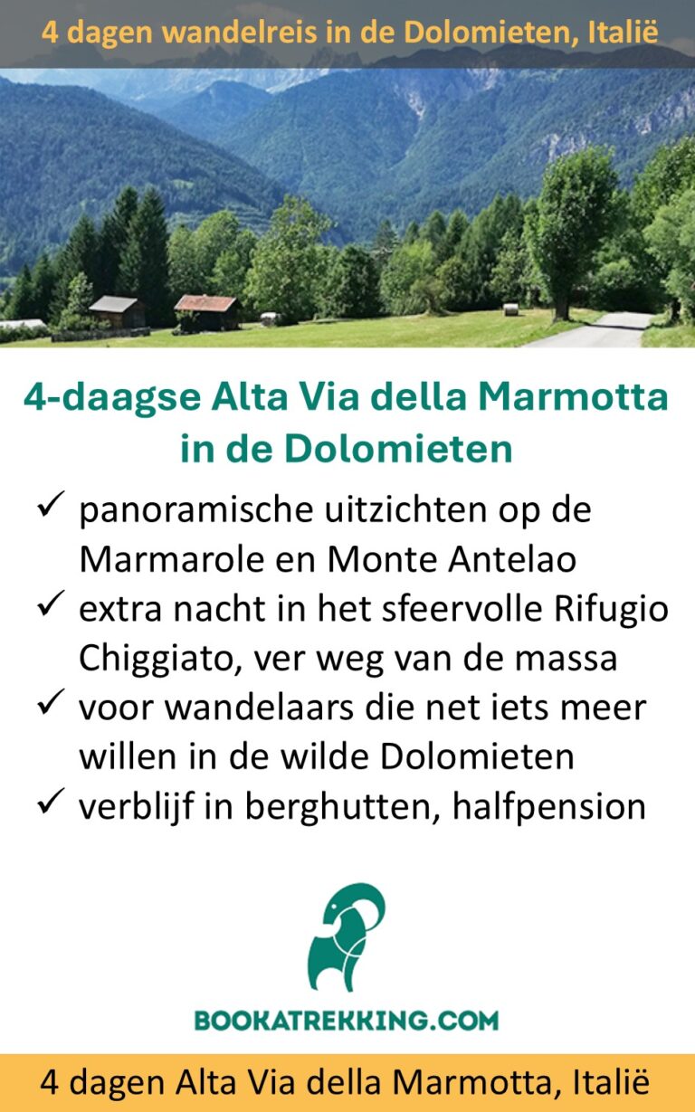 Bookatrekking – privéwandelvakantie – Alta Via della Marmotta
