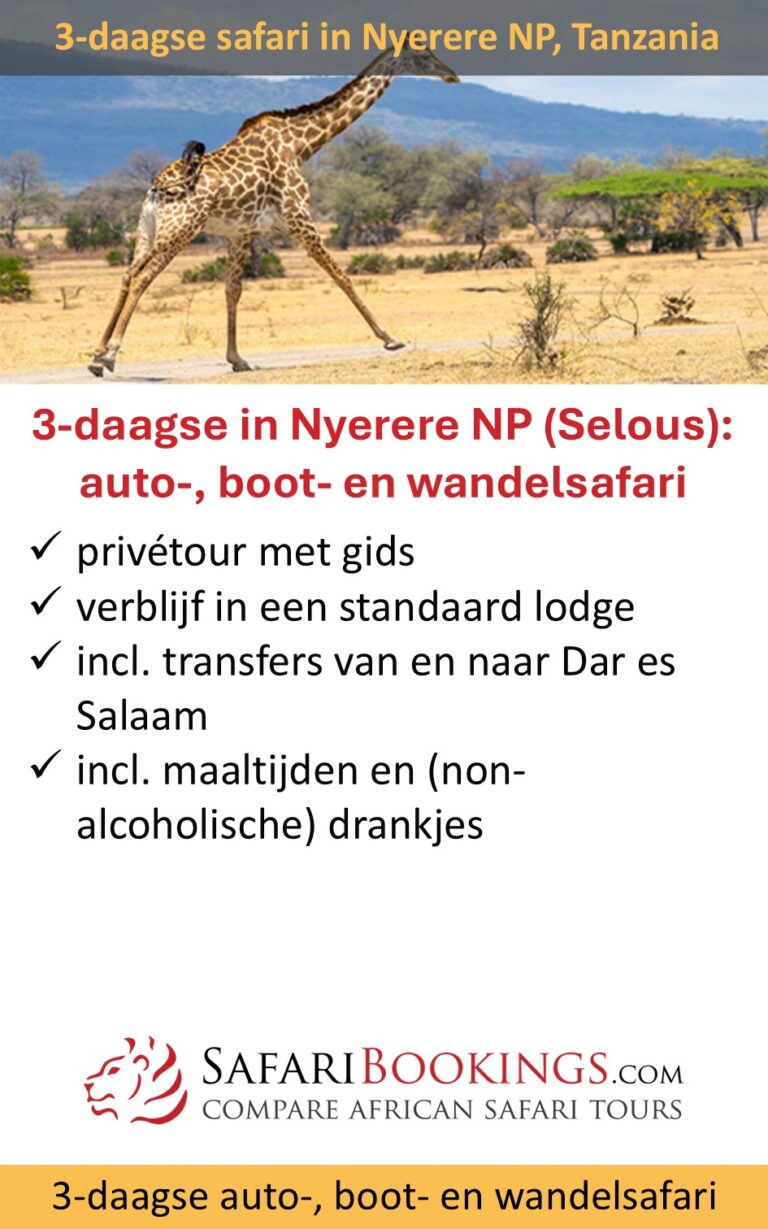 SafariBookings – 3 dagen privésafari – Nyerere – Tanzania