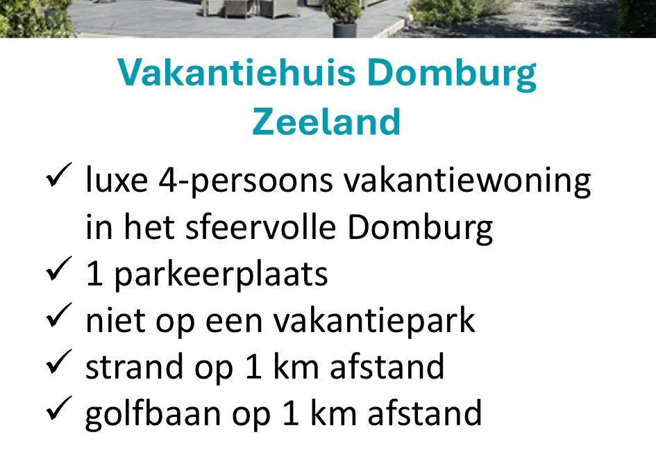 Heerlijke Huisjes – Nederland – Zeeland – Domburg