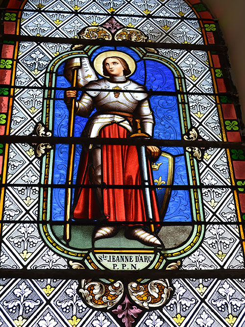 glas-in-lood van Jeanne d'Arc