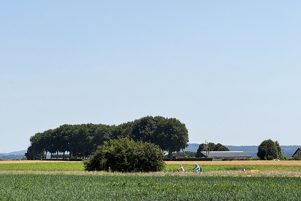 Fietsers bij Klein Amerika, tussen Groesbeek en het Reichswald
